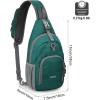 imageG4Free RFID Sling Bag Crossbody Backpack Small Chest Shoulder Bag Hiking OutdoorGreen