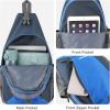 imageG4Free RFID Sling Bag Crossbody Sling Backpack Small Chest Shoulder Backpack Men Women Hiking OutdoorDark BlueBlue