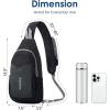 imageG4Free Sling Bag Casual Chest Shoulder Handbag Crossbody Backpack for Men with Front Pocket BlackBlack