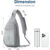 imageG4Free Sling Bag Casual Chest Shoulder Handbag Crossbody Backpack for Men with Front Pocket BlackGray