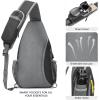 imageG4Free Sling Bag RFID Blocking Crossbody Backpack Travel Chest Bag Hiking Daypack for Women Men Outdoor SportsBlack