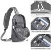imageG4Free Sling Bag RFID Blocking Lightweight Crossbody Backpack Chest Shoulder Bag for Travel Sports Running HikingDark Grey