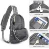 imageG4Free Sling Bag RFID Blocking Lightweight Crossbody Backpack Chest Shoulder Bag for Travel Sports RunningDark Grey