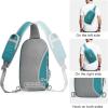 imageG4Free Sling Bag RFID Blocking Lightweight Crossbody Backpack Chest Shoulder Bag for Travel Sports RunningPeacock Blue