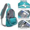 imageG4Free Sling Bag RFID Blocking Lightweight Crossbody Backpack Chest Shoulder Bag for Travel Sports RunningPeacock Blue