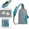 imageG4Free Sling Bag RFID Blocking Lightweight Crossbody Backpack Chest Shoulder Bag for Travel Sports RunningPeacock Blue