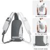 imageG4Free Sling Bag RFID Blocking Lightweight Crossbody Backpack Chest Shoulder Bag for Travel Sports RunningWhite