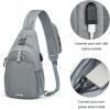 imageG4Free Sling Bag RFID Crossbody Sling Backpack with USB Charging Port Travel Hiking Daypack Shoulder Chest Bag for Women MenBlackGray
