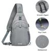 imageG4Free Sling Bag RFID Crossbody Sling Backpack with USB Charging Port Travel Hiking Daypack Shoulder Chest Bag for Women MenBlackGray