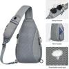 imageG4Free Sling Bag RFID Crossbody Sling Backpack with USB Charging Port Travel Hiking Daypack Shoulder Chest Bag for Women MenBlackGray