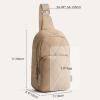 imageG4Free Sling Bag for Women Casual Quilted Puffer Crossbody Purse Lightweight Fanny Packs for Daily Travel WorkKhaki