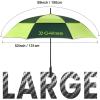 imageG4Free Strongest Golf Umbrella with Full Carbon Fiber Wellconstructed ampamp Super Lightweight ampamp Windproof Double Vented Mesh Canopy Large 62 Inch Oversized Stick Umbrellas for Rain Sun Automatic OpenFluorescentDark Green