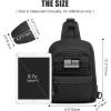 imageG4Free Tactical Sling Bag Backpack EDC Concealed Carry Bag Small Crossbody Shoulder Chest PackBlack