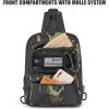 imageG4Free Tactical Sling Bag Backpack EDC Concealed Carry Bag Small Crossbody Shoulder Chest PackBlack Camo