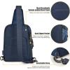imageG4Free Tactical Sling Bag Backpack EDC Concealed Carry Bag Small Crossbody Shoulder Chest PackDark Blue
