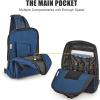 imageG4Free Tactical Sling Bag Backpack EDC Concealed Carry Bag Small Crossbody Shoulder Chest PackDark Blue