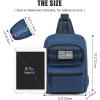 imageG4Free Tactical Sling Bag Backpack EDC Concealed Carry Bag Small Crossbody Shoulder Chest PackDark Blue
