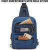 imageG4Free Tactical Sling Bag Backpack EDC Concealed Carry Bag Small Crossbody Shoulder Chest PackDark Blue