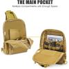 imageG4Free Tactical Sling Bag Backpack EDC Concealed Carry Bag Small Crossbody Shoulder Chest PackTan