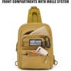 imageG4Free Tactical Sling Bag Backpack EDC Concealed Carry Bag Small Crossbody Shoulder Chest PackTan