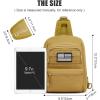 imageG4Free Tactical Sling Bag Backpack EDC Concealed Carry Bag Small Crossbody Shoulder Chest PackTan
