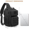 imageG4Free Tactical Sling Bag for Men Women EDC Concealed Carry Bag with Molle Crossbody Shoulder Pack BlackBlack