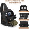 imageG4Free Tactical Sling Bag for Men Women EDC Concealed Carry Bag with Molle Crossbody Shoulder Pack BlackBlack