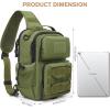 imageG4Free Tactical Sling Bag for Men Women EDC Concealed Carry Bag with Molle Crossbody Shoulder Pack BlackGreen