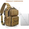 imageG4Free Tactical Sling Bag for Men Women EDC Concealed Carry Bag with Molle Crossbody Shoulder Pack BlackKhaki