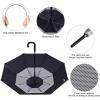 imageG4Free UPF 50 52 Inch UV Protection Umbrella Automatic Open Hook Handle J Stick Golf Umbrellas for Rain Sun ampamp Wind ProtectionSilverBlackSilverBlack