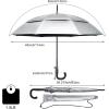 imageG4Free UPF 50 52 Inch UV Protection Umbrella Automatic Open Hook Handle J Stick Golf Umbrellas for Rain Sun ampamp Wind ProtectionSilverBlackSilverBlack