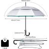 imageG4Free UPF 50 52 Inch UV Protection Umbrella Automatic Open Hook Handle J Stick Golf Umbrellas for Rain Sun ampamp Wind ProtectionSilverBlackSilverBlue