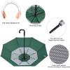 imageG4Free UPF 50 52 Inch UV Protection Umbrella Automatic Open Hook Handle J Stick Golf Umbrellas for Rain Sun ampamp Wind ProtectionSilverBlackSilverGreen