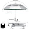 imageG4Free UPF 50 52 Inch UV Protection Umbrella Automatic Open Hook Handle J Stick Golf Umbrellas for Rain Sun ampamp Wind ProtectionSilverBlackSilverGreen