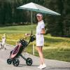 imageG4Free UPF 50 Height Adjustable Chair Umbrella with Universal Clamp for Beach Chair Golf Cart Wheelchair Stroller Bleacher Patio Lake BlueLake BlueSilver