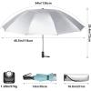 imageG4Free UPF 50 UV Protection 54 Inch Large Reverse Travel Umbrella 10 Ribs Windproof Compact Sun Blocking Inverted Car Umbrellas Automatic Open Close BlackSilverUVLake BlueSilver