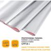 imageG4Free UPF 50 UV Protection 54 Inch Large Reverse Travel Umbrella 10 Ribs Windproof Compact Sun Blocking Inverted Car Umbrellas Automatic Open Close BlackSilverUVPinkSliver
