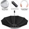 imageG4Free UPF 50 UV Protection 54 Inch Large Reverse Travel Umbrella 10 Ribs Windproof Compact Sun Blocking Inverted Car Umbrellas Automatic Open Close BlackSilverUVBlackSilver