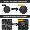 imageG4Free UPF 50 UV Protection 54 Inch Large Reverse Travel Umbrella 10 Ribs Windproof Compact Sun Blocking Inverted Car Umbrellas Automatic Open Close BlackSilverBlack