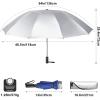 imageG4Free UPF 50 UV Protection 54 Inch Large Reverse Travel Umbrella 10 Ribs Windproof Compact Sun Blocking Inverted Car Umbrellas Automatic Open Close BlackSilverUVBlueSilver