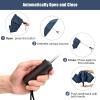 imageG4Free UPF 50 UV Protection 54 Inch Large Reverse Travel Umbrella 10 Ribs Windproof Compact Sun Blocking Inverted Car Umbrellas Automatic Open Close BlackSilverBlue