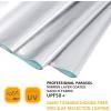 imageG4Free UPF 50 UV Protection 54 Inch Large Reverse Travel Umbrella 10 Ribs Windproof Compact Sun Blocking Inverted Car Umbrellas Automatic Open Close BlackSilverUVLake BlueSilver