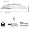 imageG4Free UPF 50 UV Protection Large Travel Umbrella 46 Inch Double Layer Auto Open Close Windproof Sun Blocking UmbrellaBlack