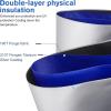 imageG4Free UPF 50 UV Protection Large Travel Umbrella 46 Inch Double Layer Auto Open Close Windproof Sun Blocking UmbrellaBlue