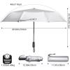 imageG4Free UPF 50 UV Protection Large Travel Umbrella 46 Inch Double Layer Auto Open Close Windproof Sun Blocking UmbrellaBlue