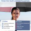 imageG4Free UPF 50 UV Protection Large Travel Umbrella 46 Inch Double Layer Auto Open Close Windproof Sun Blocking UmbrellaPink