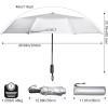 imageG4Free UPF 50 UV Protection Large Travel Umbrella 46 Inch Double Layer Auto Open Close Windproof Sun Blocking UmbrellaPink