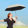 imageG4Free UPF 50 UV Protection Travel Umbrella with Wooden Handle 42 Inch Lightweight Sun Rain Folding Umbrellas Auto Open Close BlackFlower