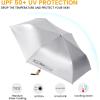 imageG4Free UPF 50 UV Protection Travel Umbrella with Wooden Handle 42 Inch Lightweight Sun Rain Folding Umbrellas Auto Open Close BlackPink