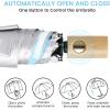 imageG4Free UPF 50 UV Protection Travel Umbrella with Wooden Handle 42 Inch Lightweight Sun Rain Folding Umbrellas Auto Open Close BlackSky
